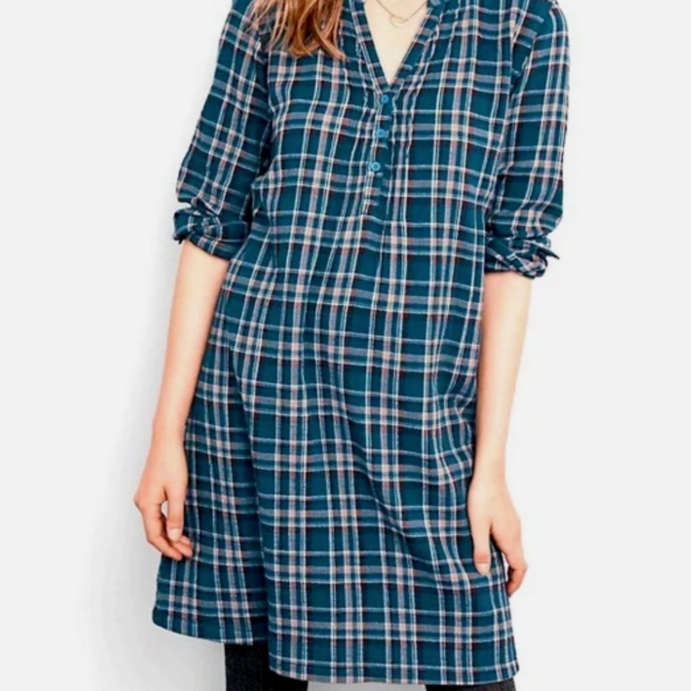 Garnet Hill 08 plaid shirtdress